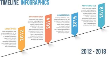 Diagonal timeline infographics template with four elements vector