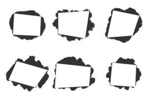 Set of border frames in grunge style vector