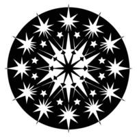 Star Shaped Fireworks Bursting in Dazzling Circular Pattern vector