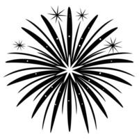 Bright and Bold Fireworks Display with Overlapping Patterns vector