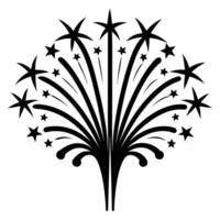 Fireworks with Trails Spreading Symmetrically Outward vector