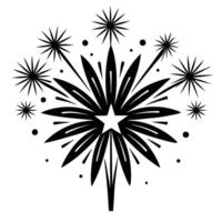 Bright Fireworks Exploding in the Night Sky with Bursts of Color vector