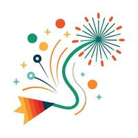 Abstract Firework Trail for New Year Celebration vector