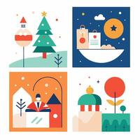 New Year Candle with Decorative Elements vector
