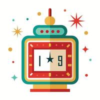 Retro New Year Countdown Clock vector