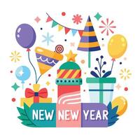 New Year Party Invitation Design vector