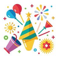New Year Party Hats vector