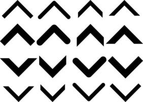 Swipe up and down icon set. Scroll button symbol. down sign vector