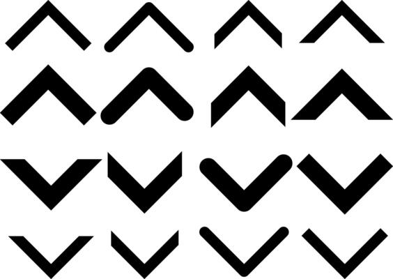 Swipe up and down icon set. Scroll button symbol. down sign