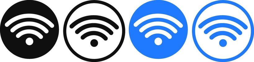 wifi icon set. Wireless Technology. internet icon symbol sign collection vector