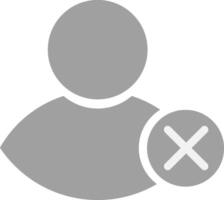 Profile with crossmark icon. user with cross. crossmark symbol. User account confirmation disapproved vector