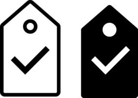 Set of Price tag with tick mark icon. tags verified icons with checkmark icon symbol vector