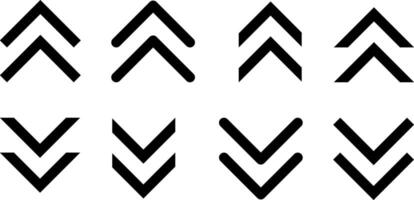 Set of Swipe up-down icon. Exchange sign symbol. Scroll buttons symbol vector