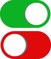 Set of Toggle switch button icon. Setting toggle design. Material design switch buttons vector
