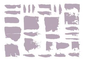 Abstract paint smear and smudge element set. Grunge hand drawn painting graphic element. For artistic illustration. vector