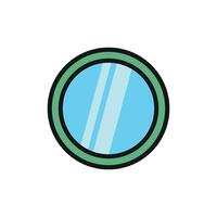 Modern mirror icon presented through a simple design graphic concept vector