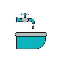 Sink design expressed through a simple and modern icon graphic concept vector