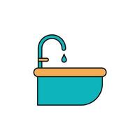 Icon design illustrating a modern and simple sink concept graphic vector