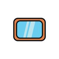 Icon design illustrating a modern and simple mirror concept graphic vector