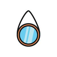 Mirror design expressed through a simple and modern icon graphic concept vector