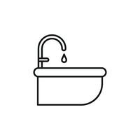 Sink concept highlighted through a simple and modern icon design graphic vector