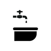 Modern graphic portraying a simple sink icon design concept vector