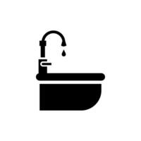 Simple sink icon design interpreted with a modern graphic concept vector