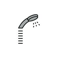 Simple shower icon design interpreted with a modern graphic concept vector