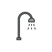 Graphic showcasing a shower icon in a simple and modern design concept vector
