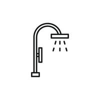 Simple graphic emphasizing a modern shower icon design concept vector