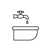 Icon concept displayed in a modern and simple sink graphic design vector