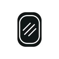 Simple graphic emphasizing a modern mirror icon design concept vector