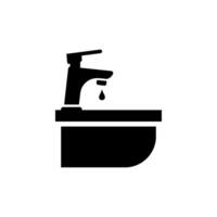 Modern concept graphic featuring a sink icon design in simplicity vector