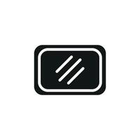 Icon representing a modern and simple mirror design concept in a graphic vector