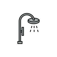 Modern graphic portraying a simple shower icon design concept vector