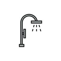 Modern concept graphic featuring a shower icon design in simplicity vector