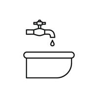 Icon representing a modern and simple sink design concept in a graphic vector
