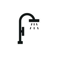 Icon representing a modern and simple shower design concept in a graphic vector