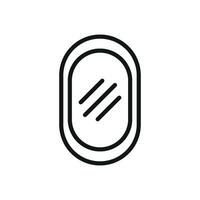 Graphic showcasing a mirror icon in a simple and modern design concept vector