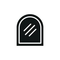 Mirror icon graphic expressing a simple modern design concept vector