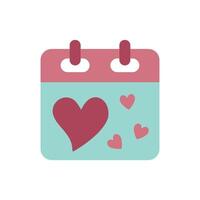 Calendar design captures elegance and minimalism in a Valentine graphic vector