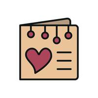Valentine card graphic integrates minimalism with a chic and functional design vector