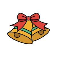 Christmas bell graphic represented in a modern simple design concept vector