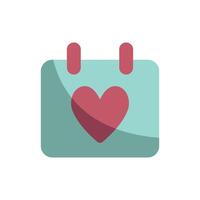 Calendar design captures simplicity and elegance in a modern Valentine graphic vector