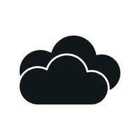 Cloudy weather design features a contemporary sport icon with clean and simple graphics vector