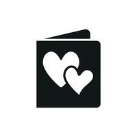 Valentine card design blends modern elegance with a simple graphic approach vector