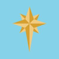 Star concept displayed in a modern and simple Bethlehem Christmas design graphic vector