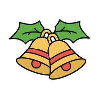 Christmas bell graphic displaying a simple modern design concept vector
