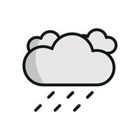 Rainy cloud graphic presents a stylish and functional design with a minimalist touch vector