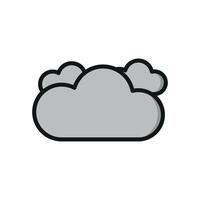 Cloudy weather icon highlights a streamlined and modern sport graphic concept vector